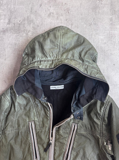 Stone Island A/W 2010 Olive Liquid Reflective Jacket (Sold As Seen)