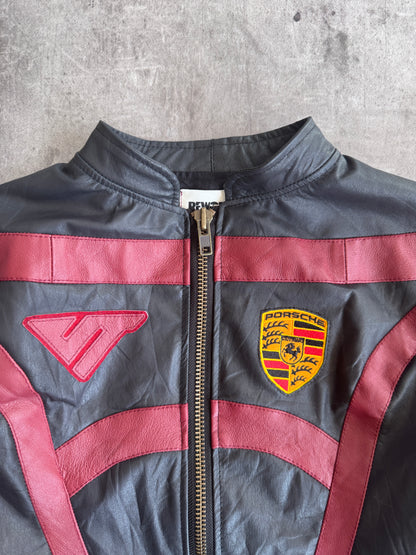 VT Rework: Porsche Panelled Cropped Leather Jacket