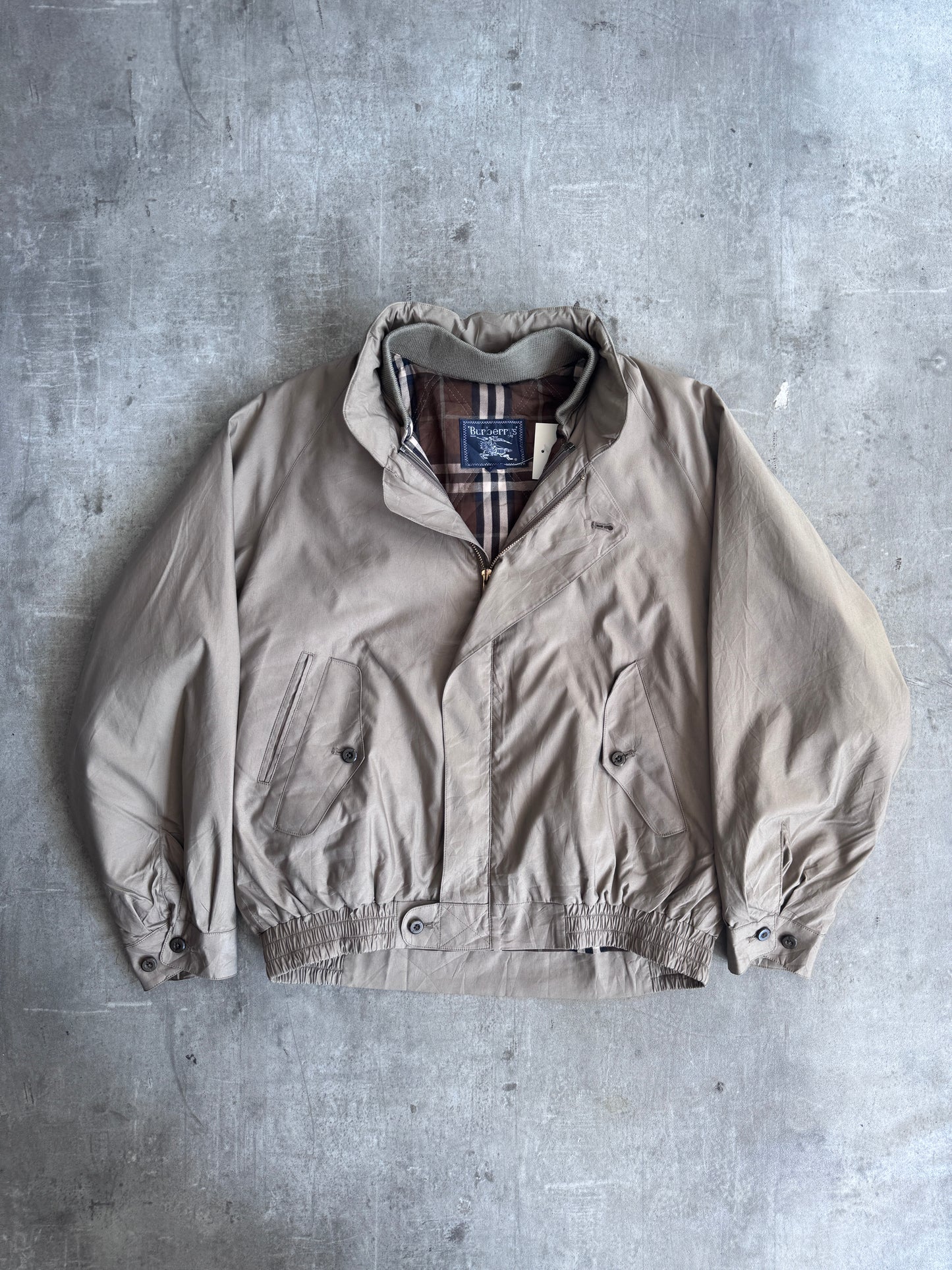 Burberry Nova Check Lined Modular Harrington Jacket