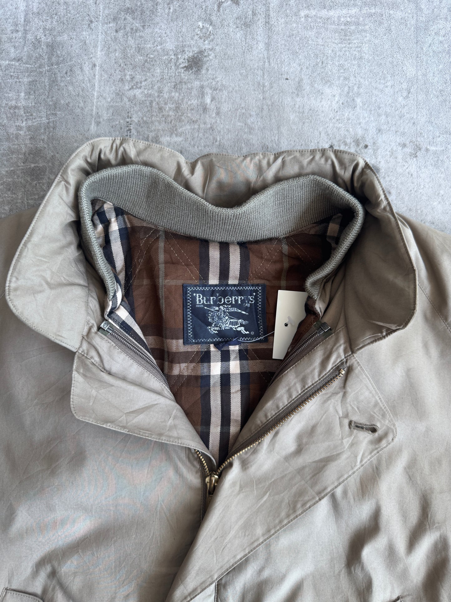 Burberry Nova Check Lined Modular Harrington Jacket