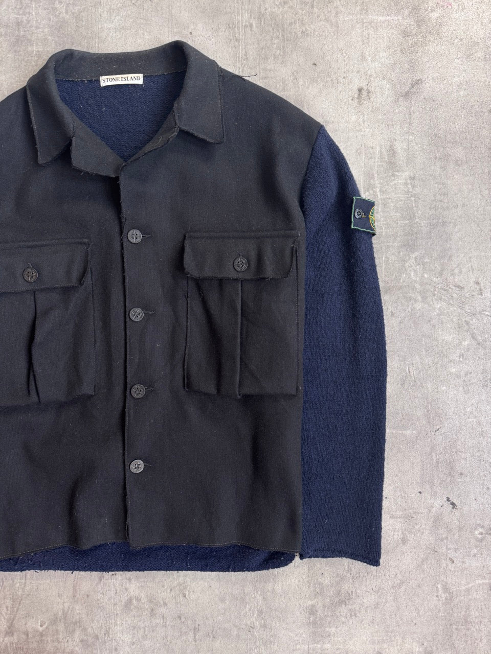 Stone Island A/W 1984 Knit Black/Navy Work Jacket