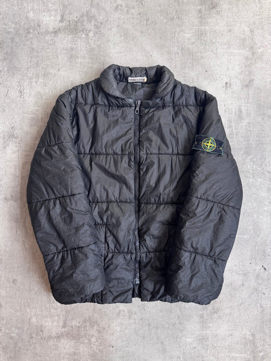 A/W 1995 Stone Island Dark Grey Crinkle Padded Jacket