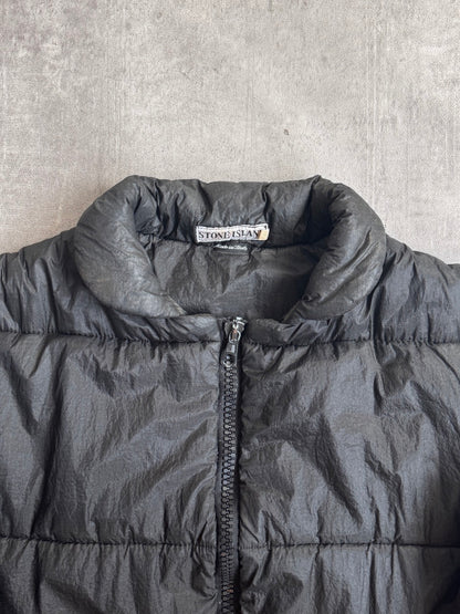 A/W 1995 Stone Island Dark Grey Crinkle Padded Jacket