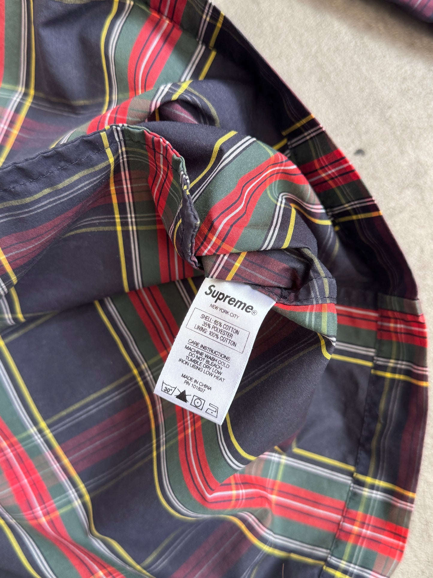 S/S 15' Supreme Plaid Trench Coat