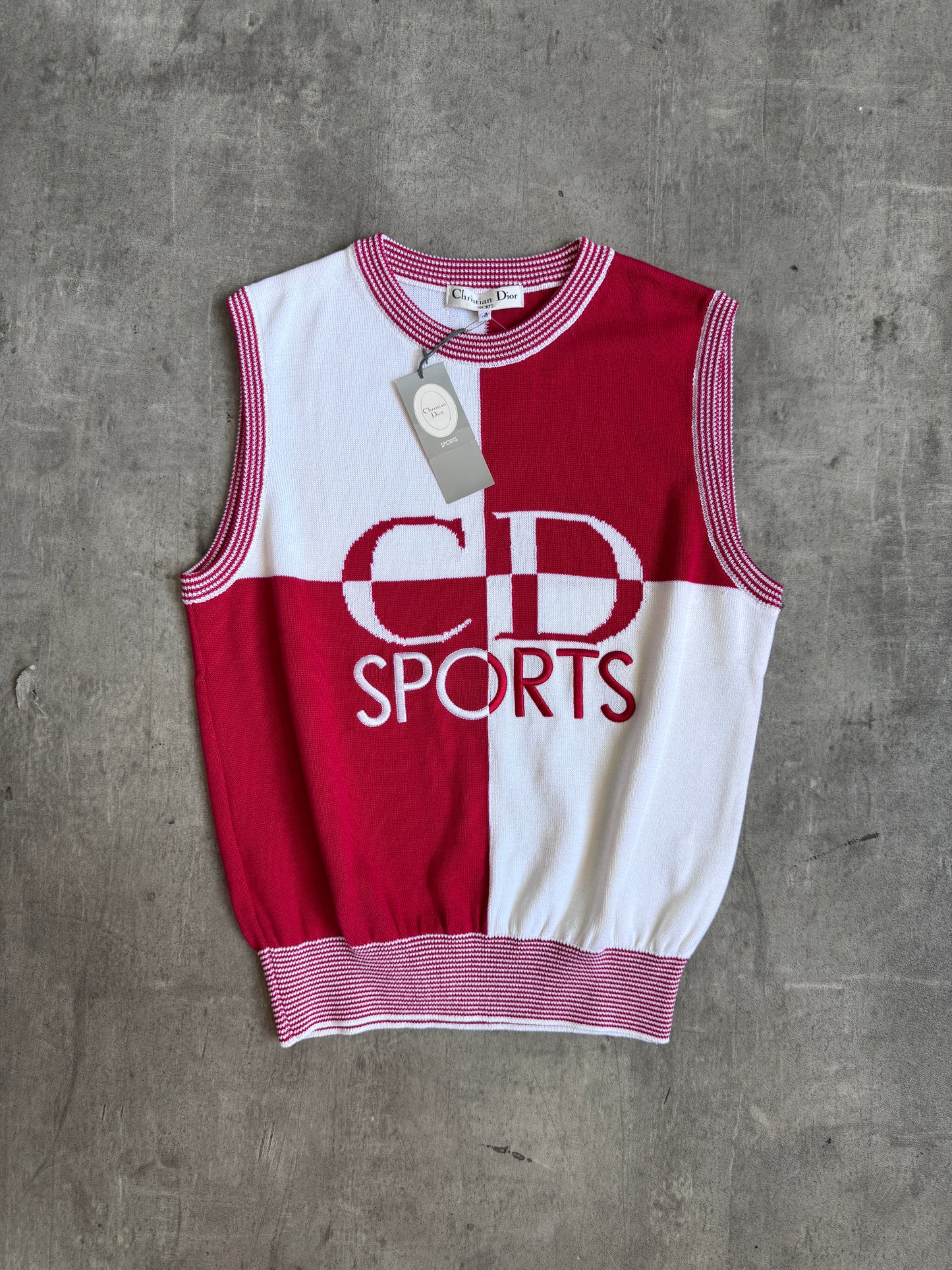 1990s Christian Dior Quartered Logo Sweater Vest