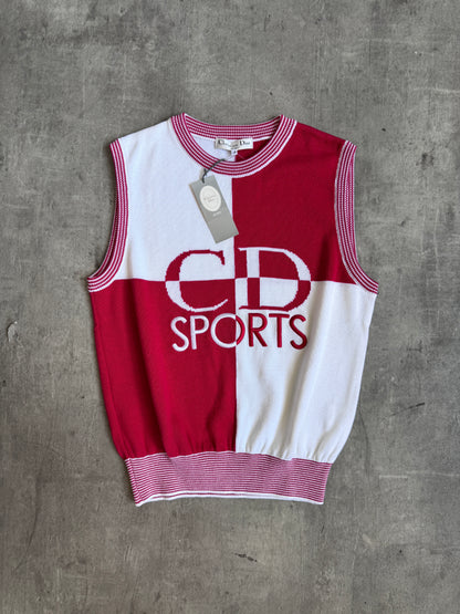 1990s Christian Dior Quartered Logo Sweater Vest