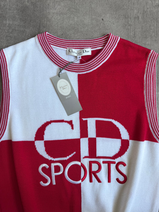 1990s Christian Dior Quartered Logo Sweater Vest