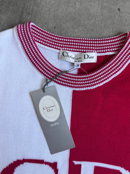 1990s Christian Dior Quartered Logo Sweater Vest