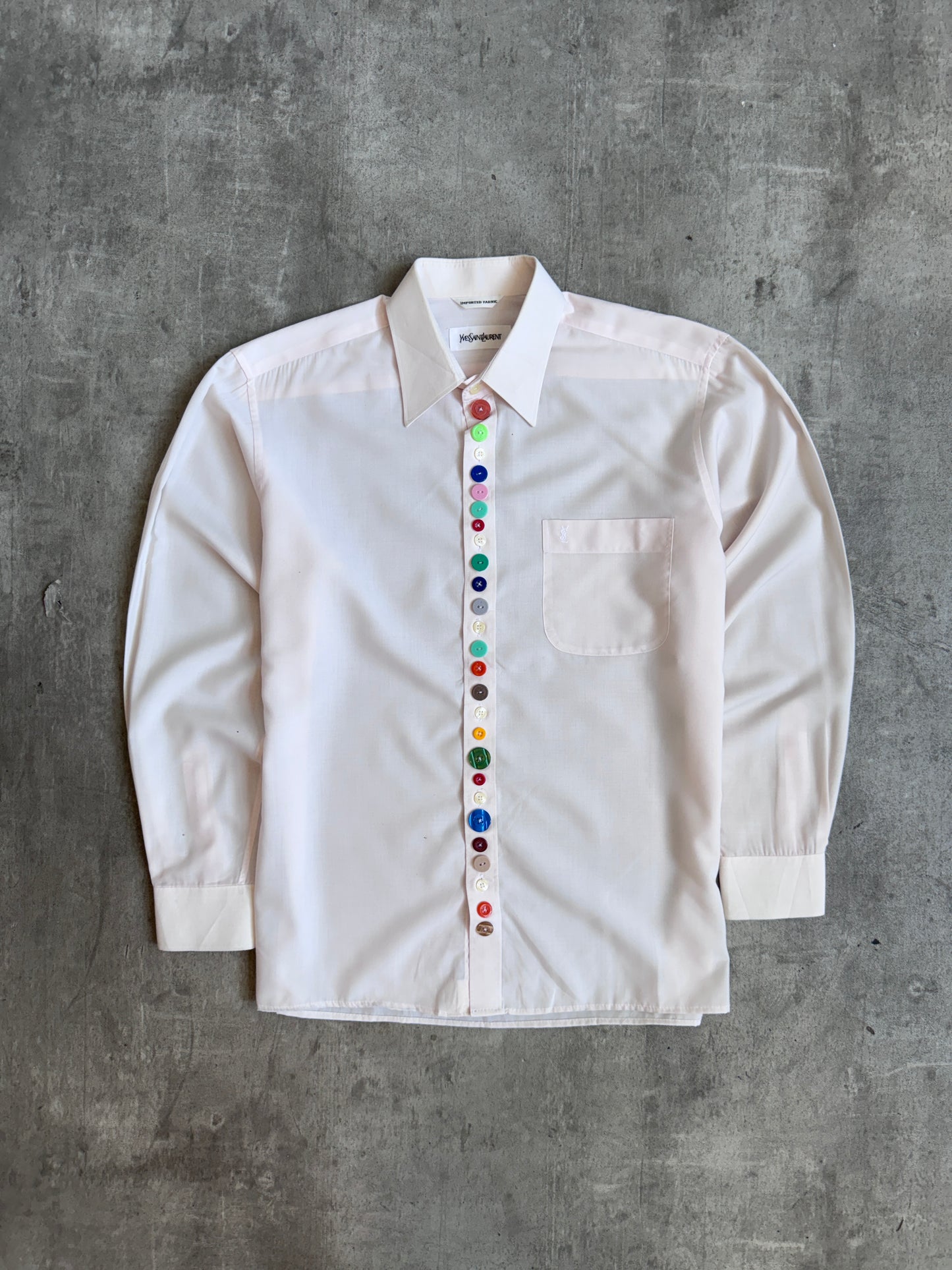 YvesSaintLaurent Poplin Cotton Multi Button Cropped Shirt