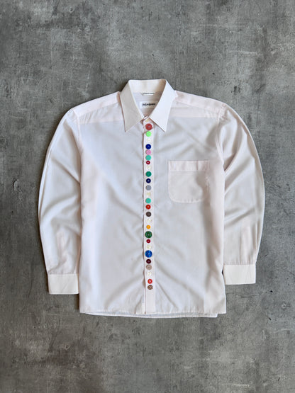 YvesSaintLaurent Poplin Cotton Multi Button Cropped Shirt