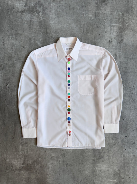 YvesSaintLaurent Poplin Cotton Multi Button Cropped Shirt