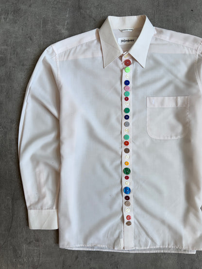 YvesSaintLaurent Poplin Cotton Multi Button Cropped Shirt