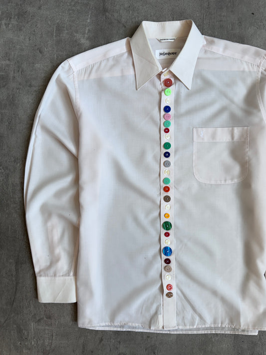 YvesSaintLaurent Poplin Cotton Multi Button Cropped Shirt