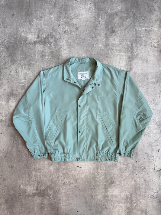 1990's Burberry Sage Green Summer Work Blouson