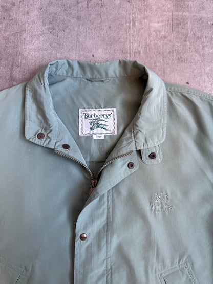 1990's Burberry Sage Green Summer Work Blouson