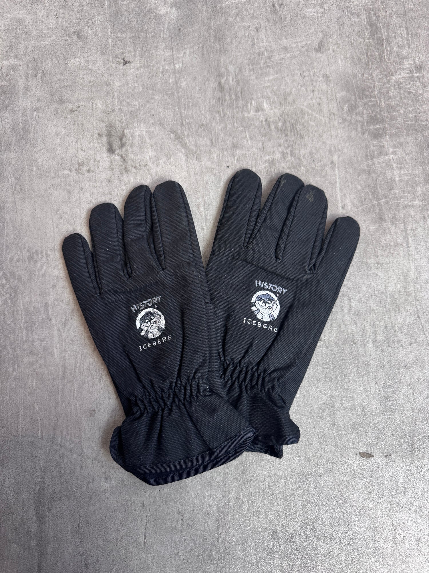 ICEBERG History Gilmar Black Cotton Tech Snow Gloves