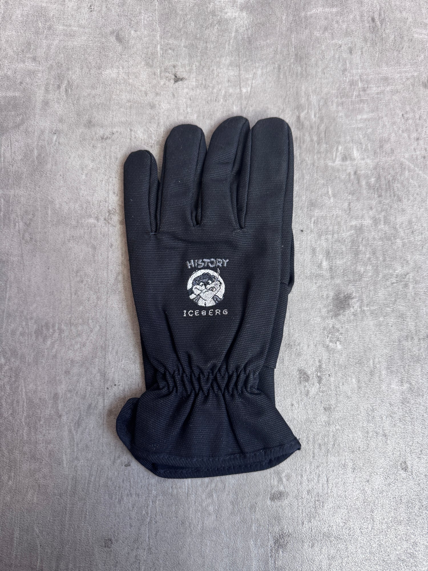 ICEBERG History Gilmar Black Cotton Tech Snow Gloves