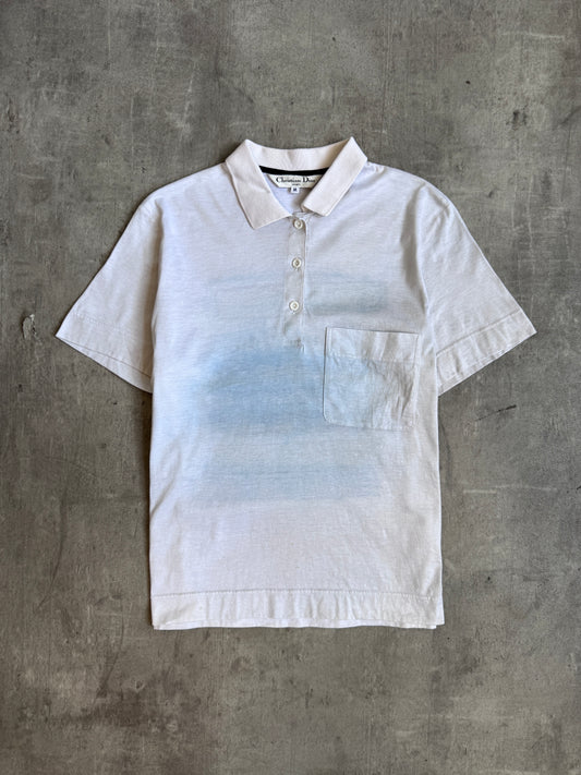 1990's Christian Dior Sports Stripe Detail Graphic Polo