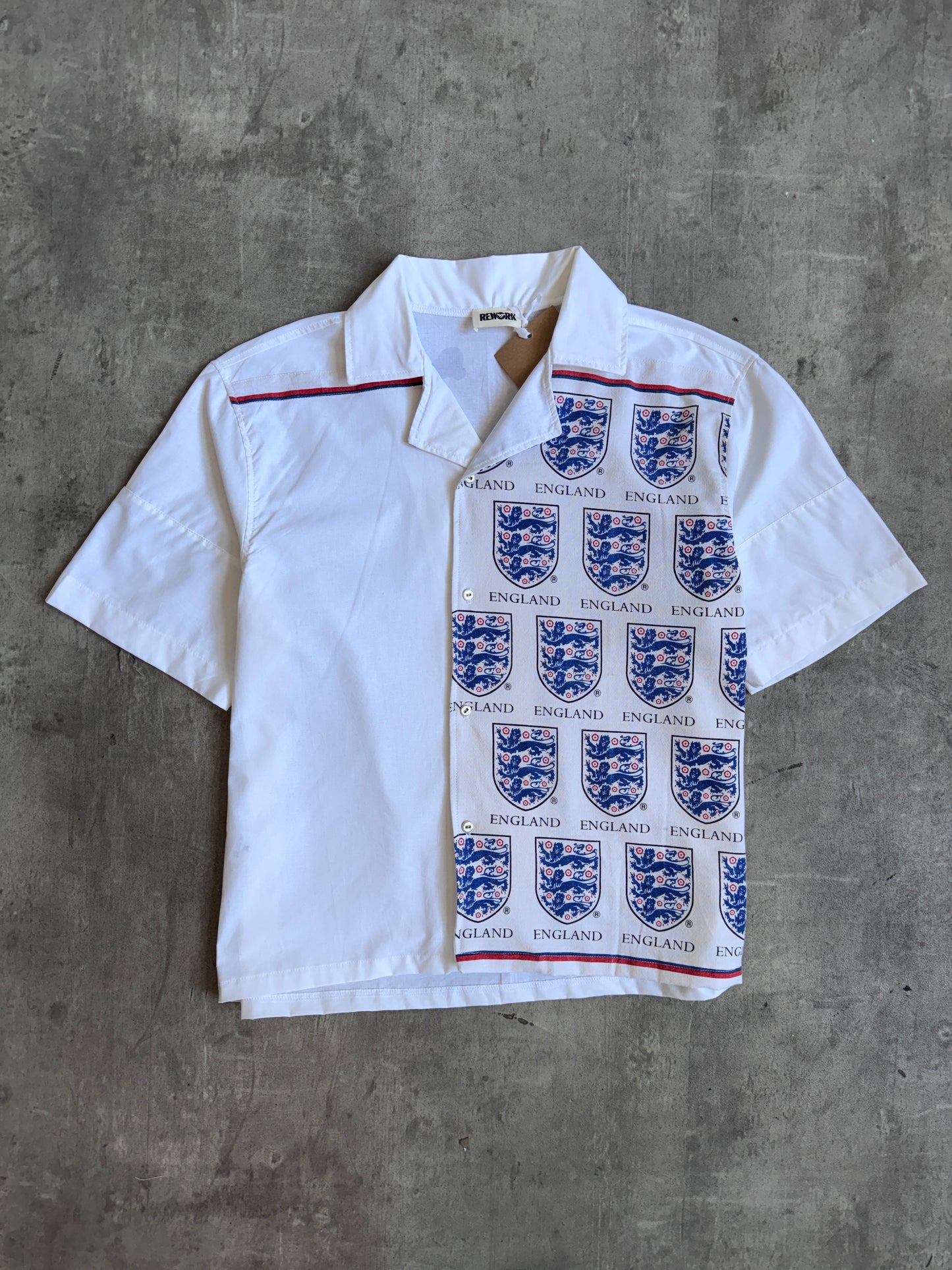 VT Rework: England Three Lions Embellem Cotton Shirt