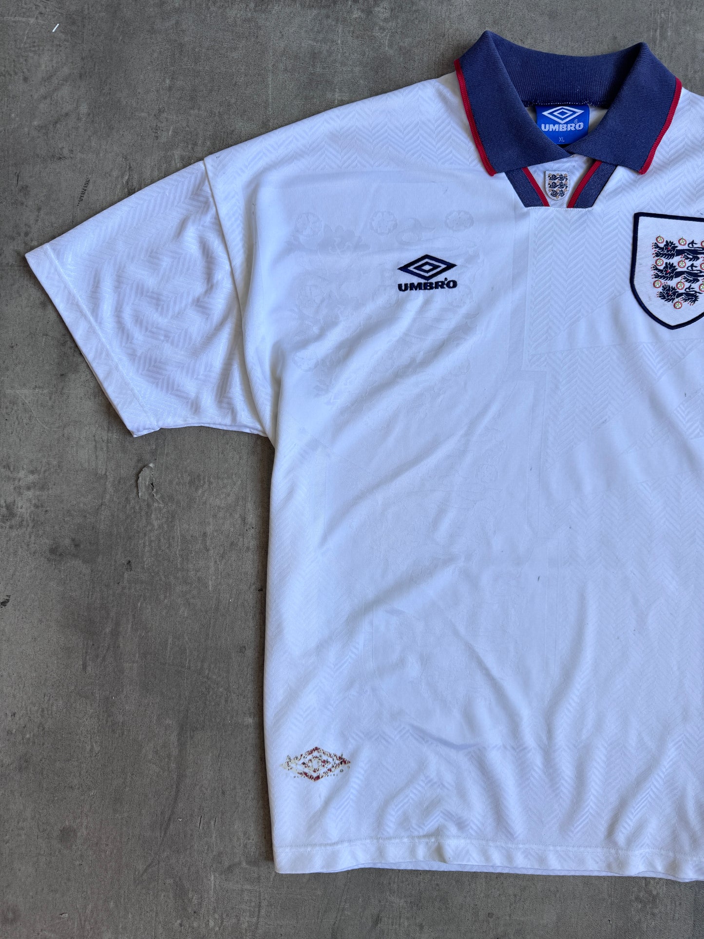 1993-94 England x Umbro Home Football Tee