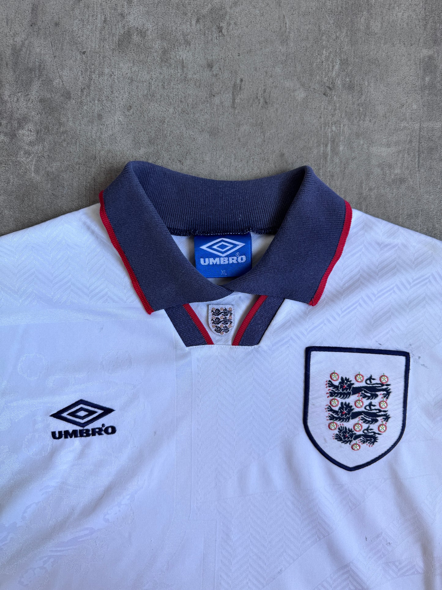 1993-94 England x Umbro Home Football Tee