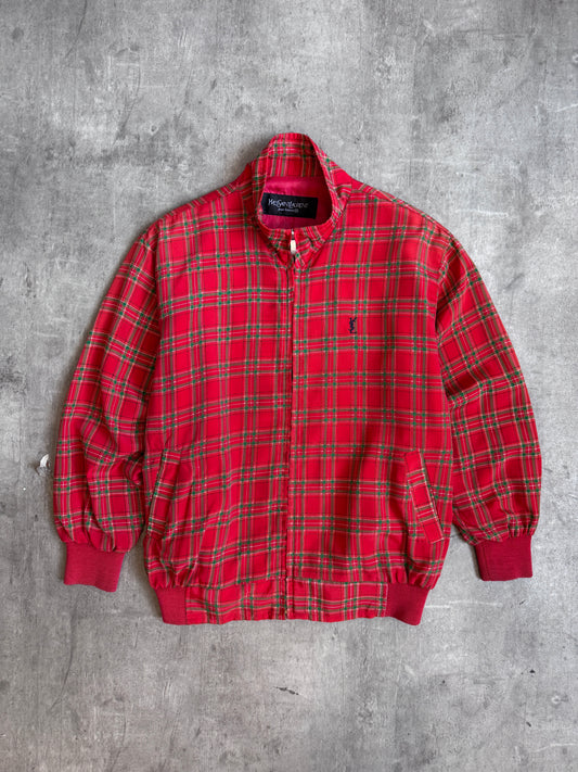 1980's YvesSaintLaurent Tartan Check Harrington Jacket
