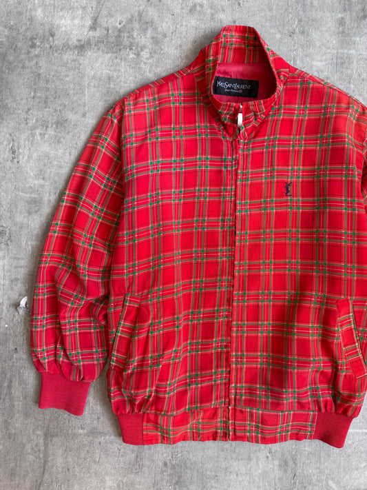 1980's YvesSaintLaurent Tartan Check Harrington Jacket