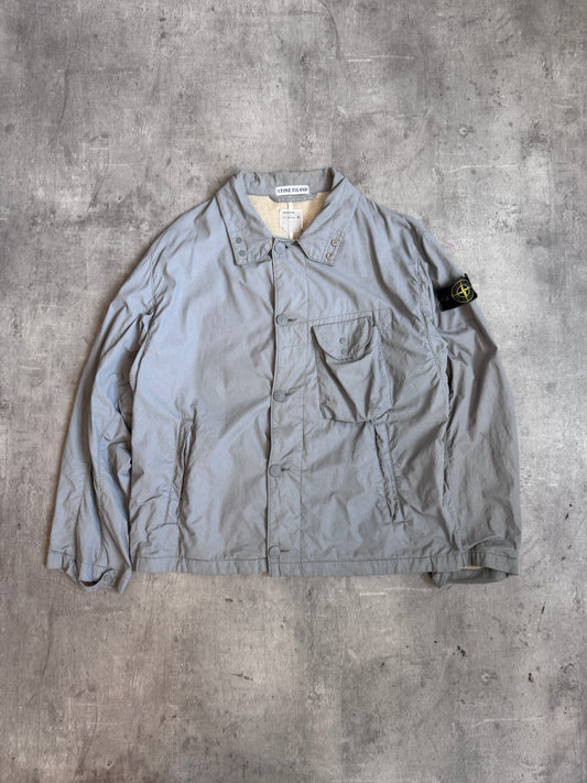 S/S Stone Island 1999' Grey Cotton Button Down Multipocket Tech Jacket