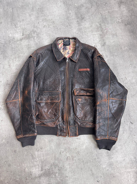 Avirex Weathered Brown G-4 Leather Jacket