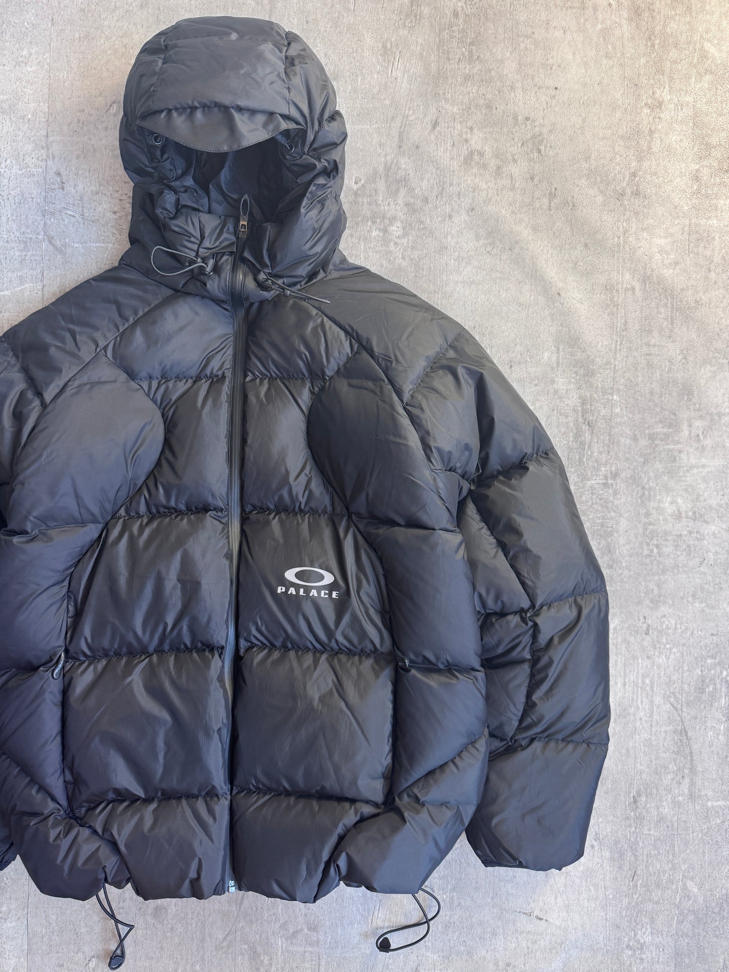 Palace x Oakley Black Hooded Puffer Jacket