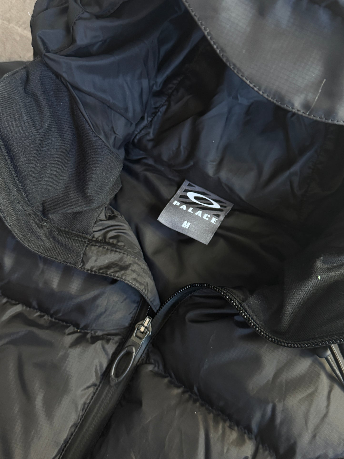 Palace x Oakley Black Hooded Puffer Jacket