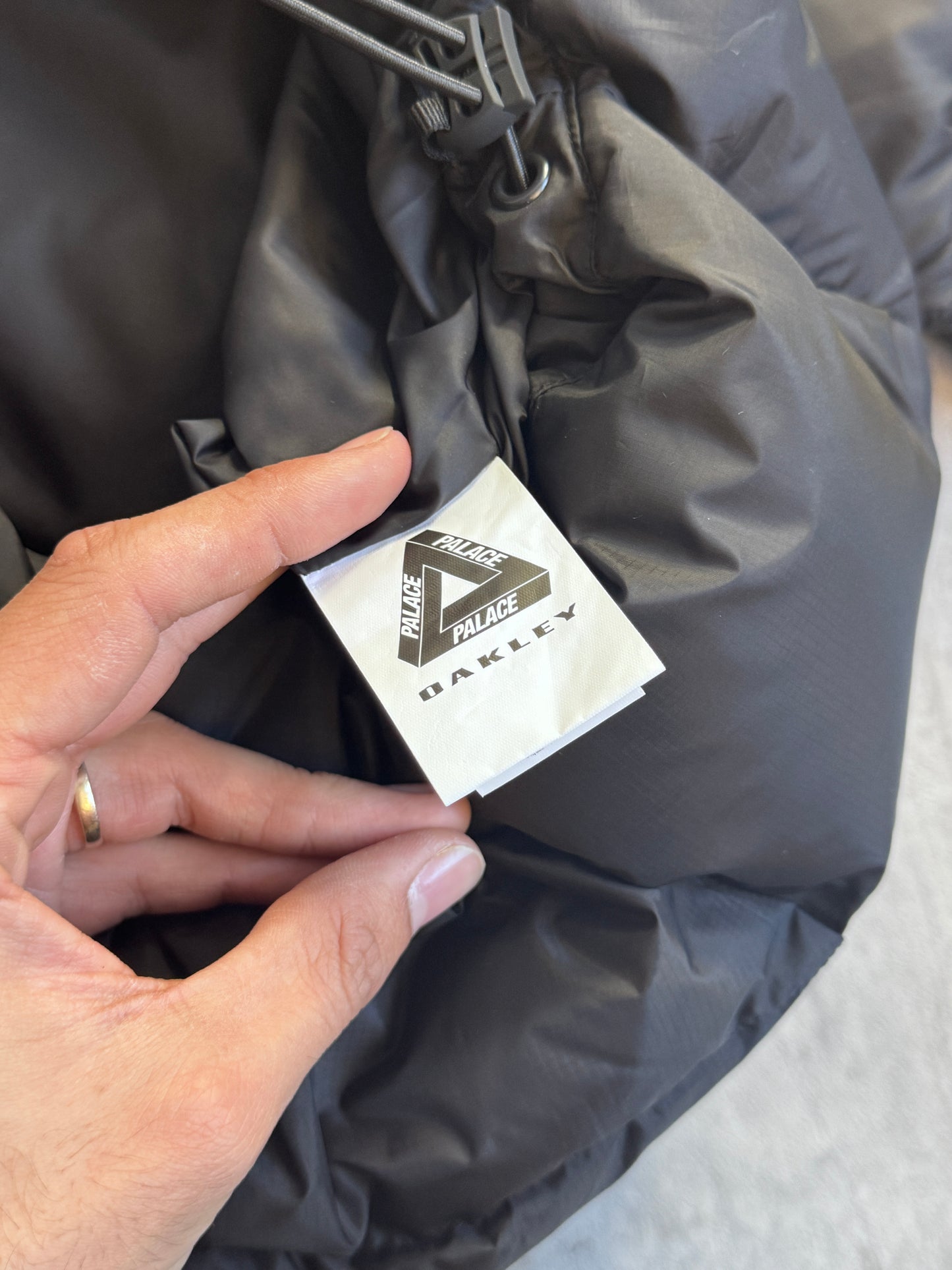 Palace x Oakley Black Hooded Puffer Jacket