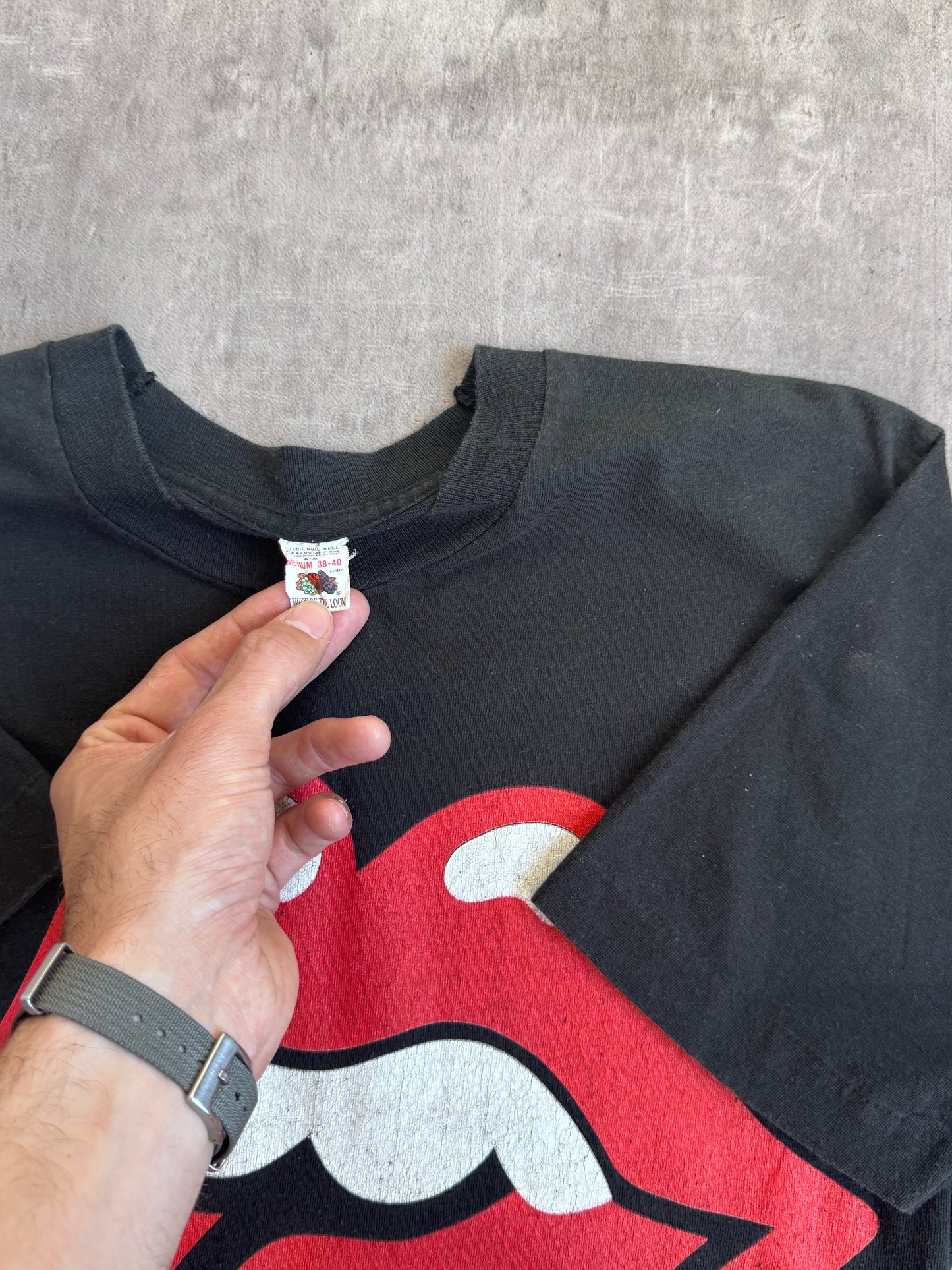 1989 Rolling Stones North USA Tour Single Stitch Graphic Tee