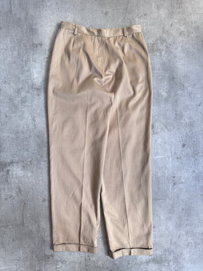Gucci Beige Satin Tailored Trousers