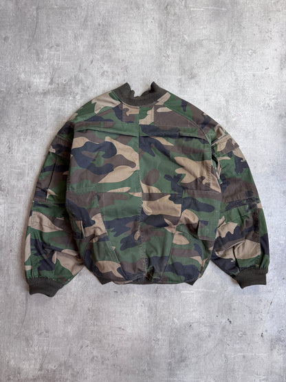 VT Rework: Reversible Army & Camo Print Convertible Bomber Jacket