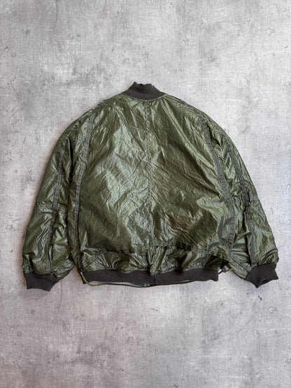 VT Rework: Reversible Army & Camo Print Convertible Bomber Jacket
