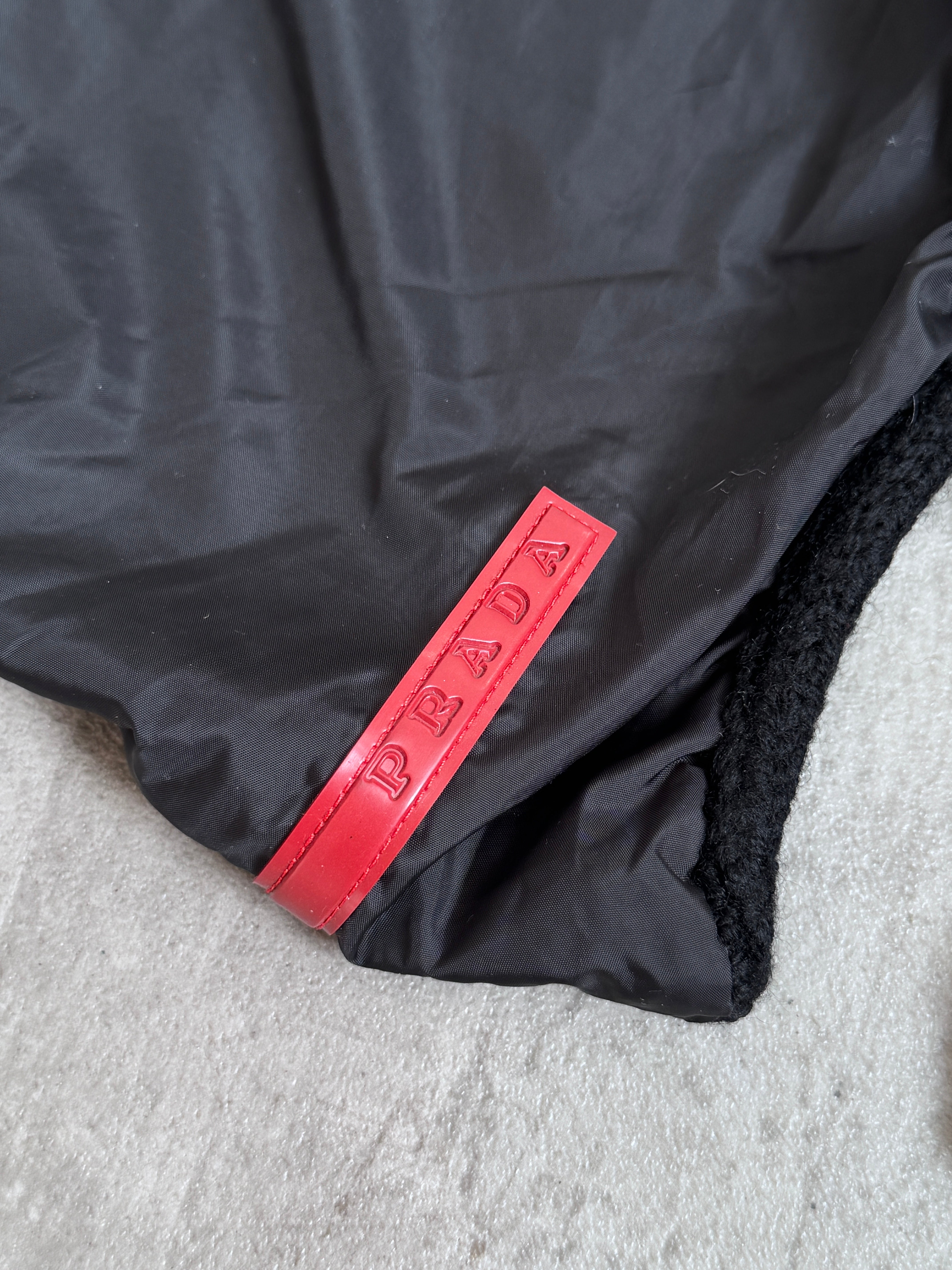 Prada Black Nylon Knit Scarf – Vintage