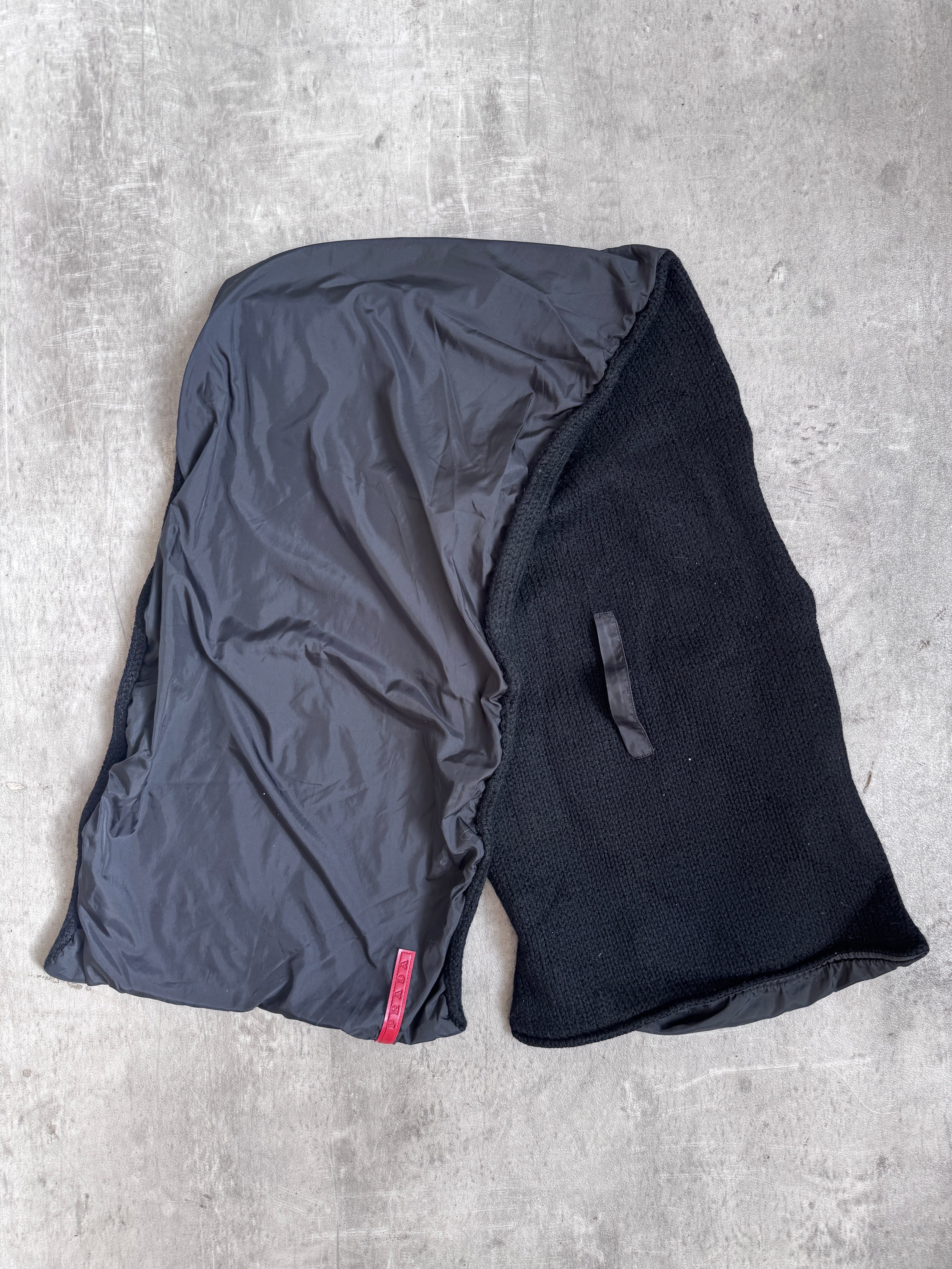 Prada Black Nylon Knit Scarf – Vintage