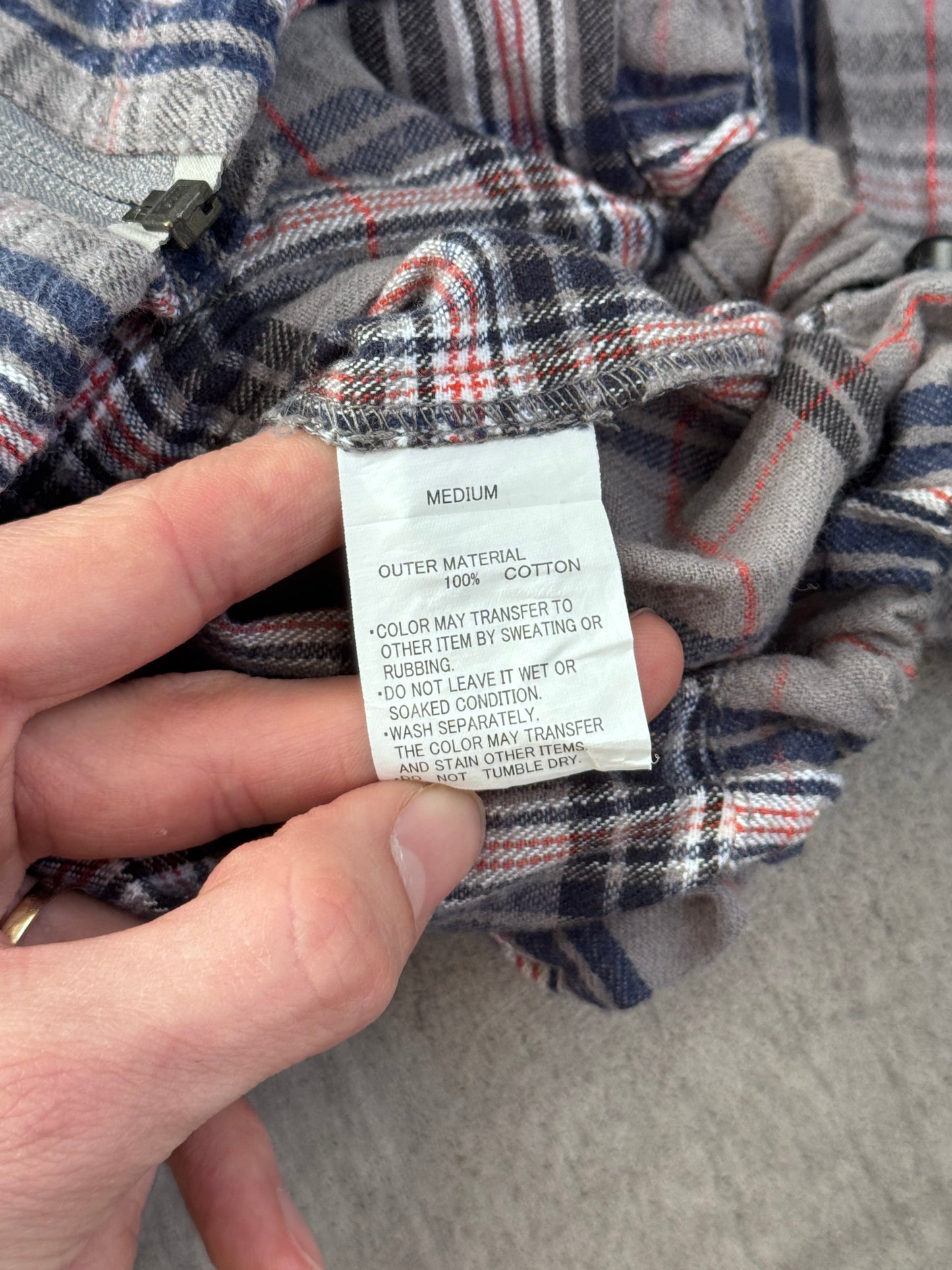 Stussy Plaid Drawstring Hooded Bomber Jacket