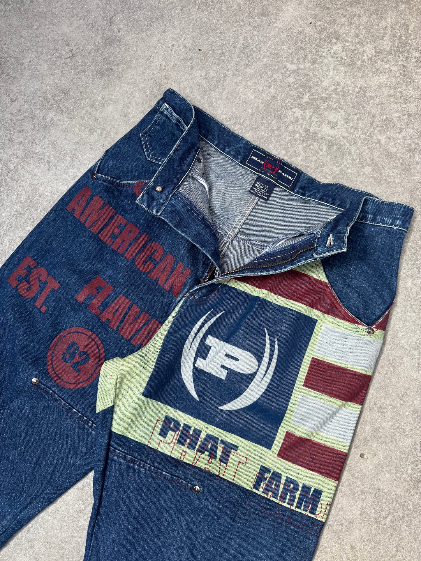 Phat Farm American Grpahic Denim Jeans