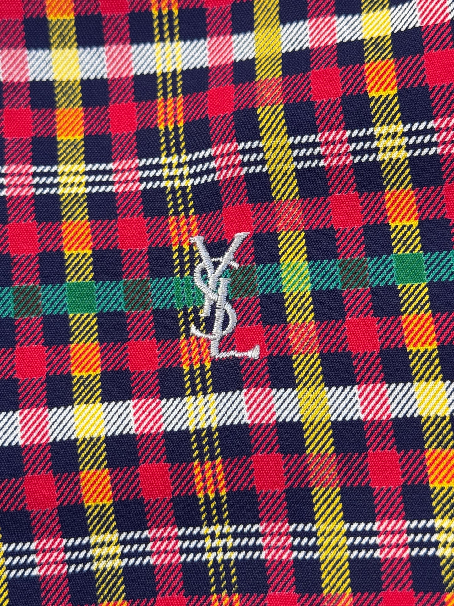 YSL Pour Homme Plaid Track Jacket