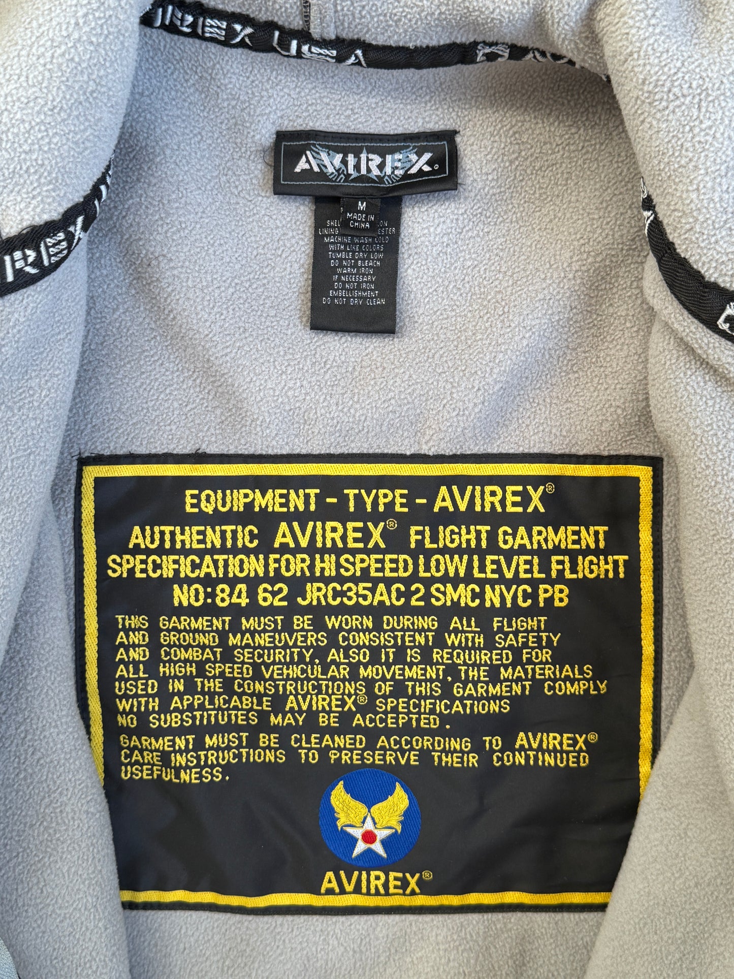 Avirex USA Nylon Hooded Bomber Jacket