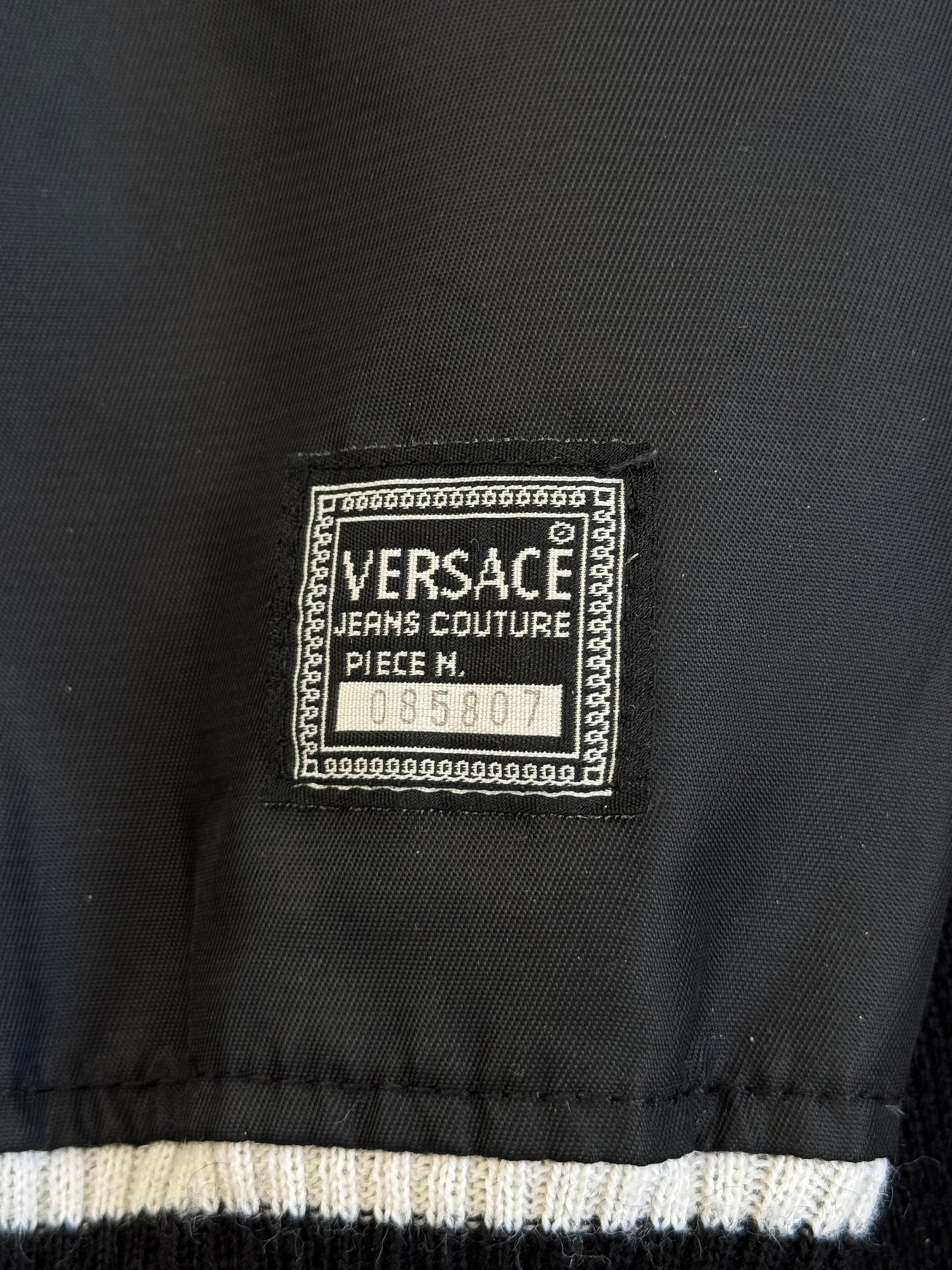 Versace Jeans Couture Knit Sleeve Cropped Jacket