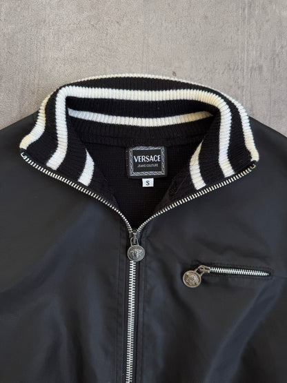 Versace Jeans Couture Knit Sleeve Cropped Jacket