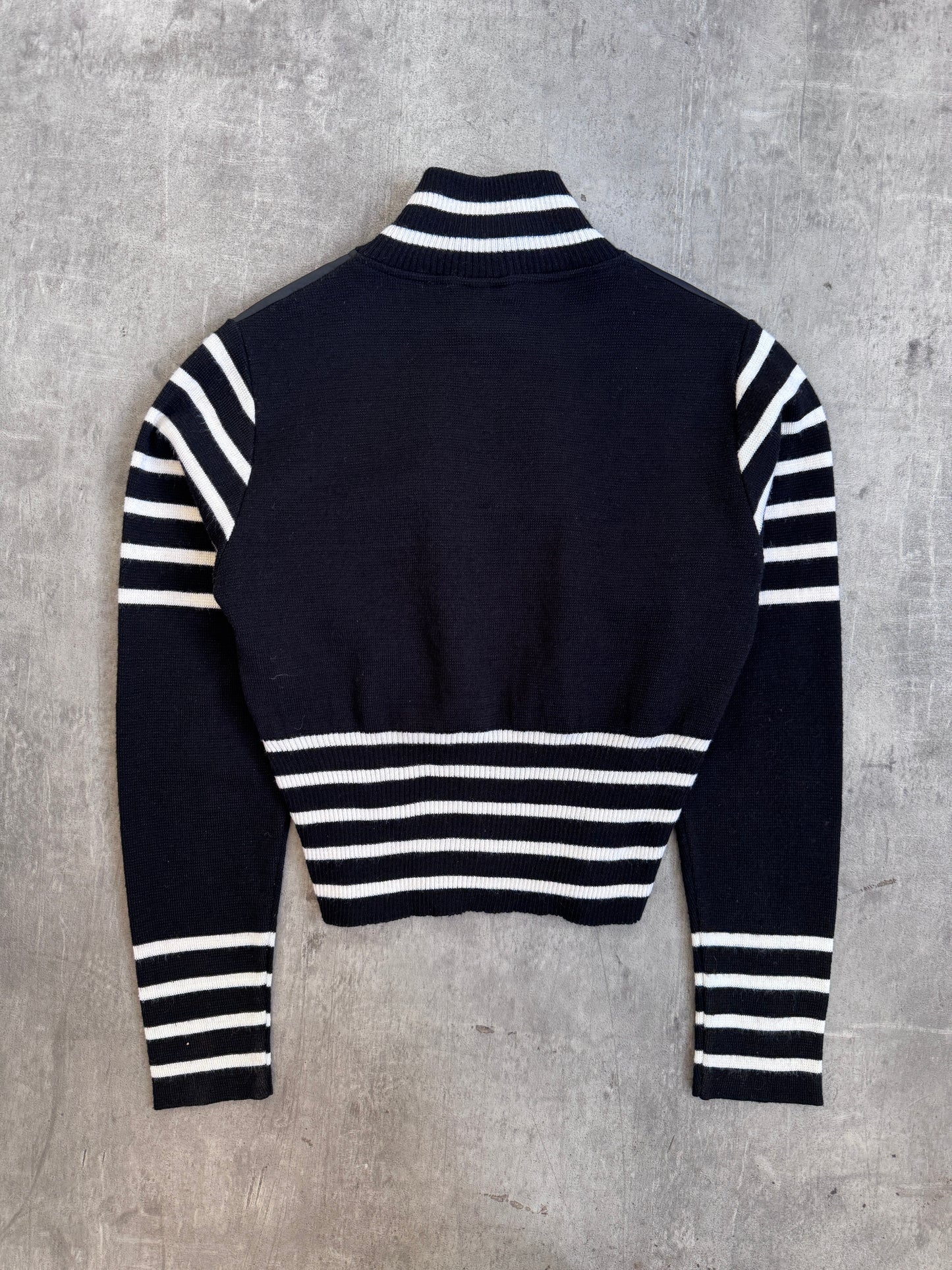 Versace Jeans Couture Knit Sleeve Cropped Jacket