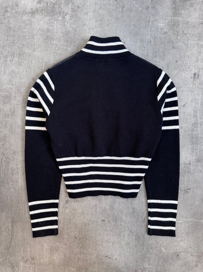 Versace Jeans Couture Knit Sleeve Cropped Jacket