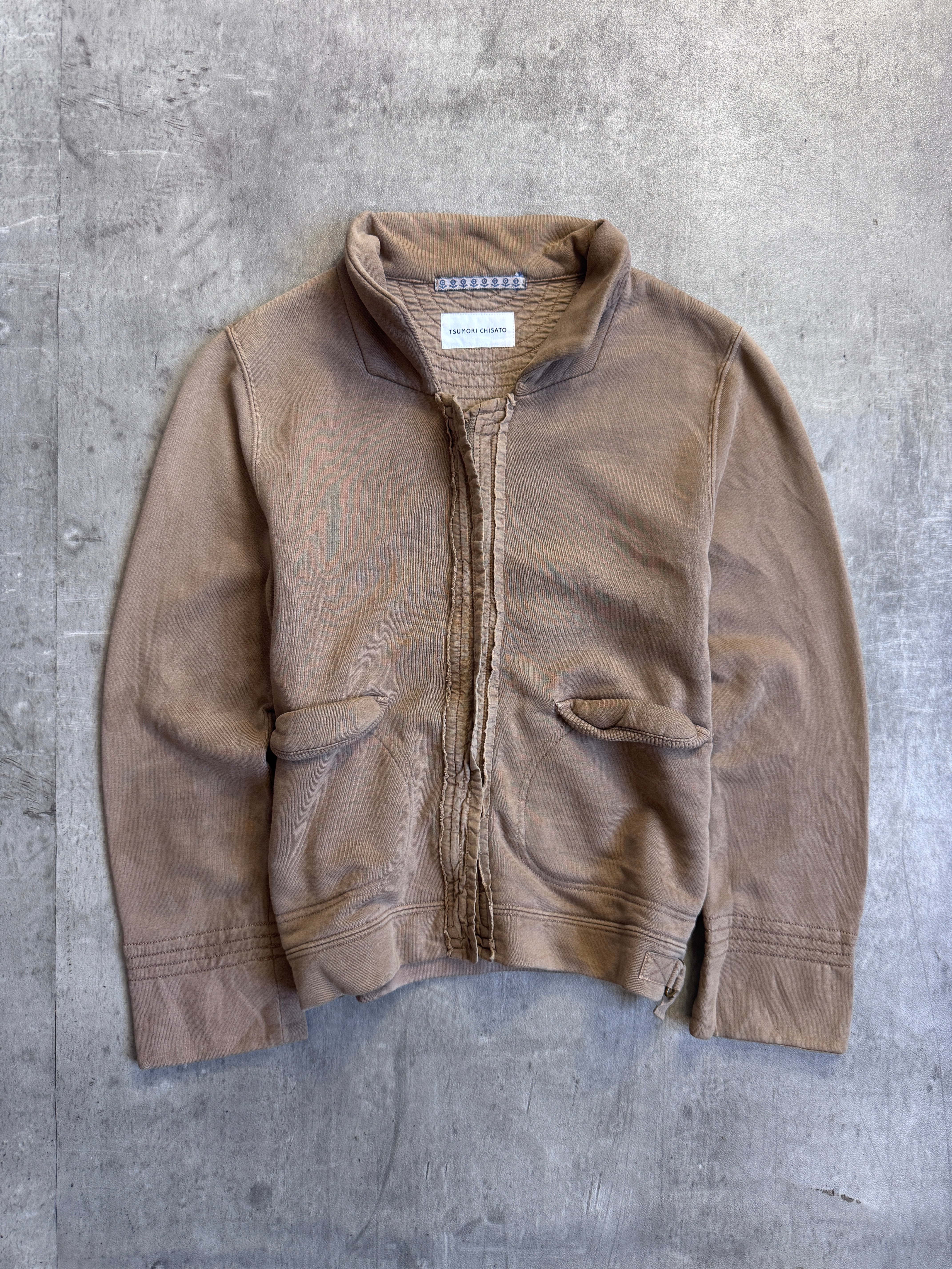 トップス 00s archive tsumori chisato cardigan y2k Tsumori Chisato Beige Zip Up Sweater – Vintage