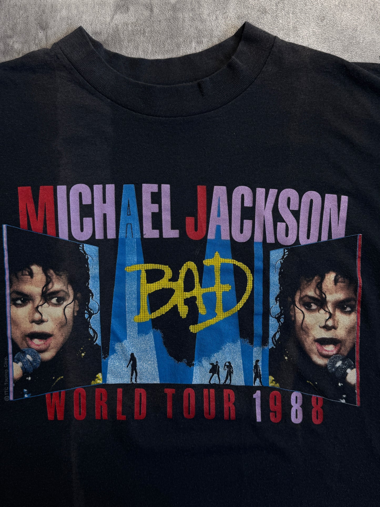 1988 Michael Jackson Bad World Tour Single Stitch Graphic Tee