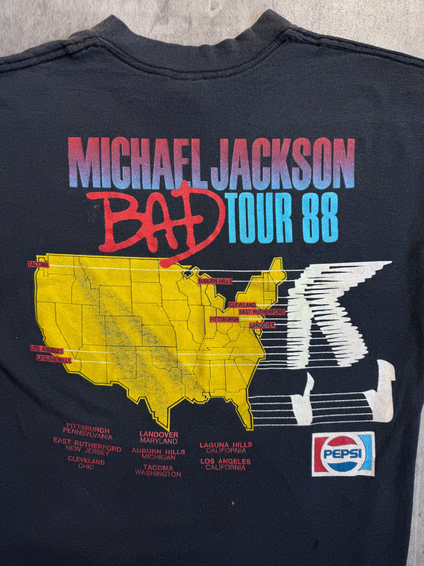 1988 Michael Jackson Bad World Tour Single Stitch Graphic Tee