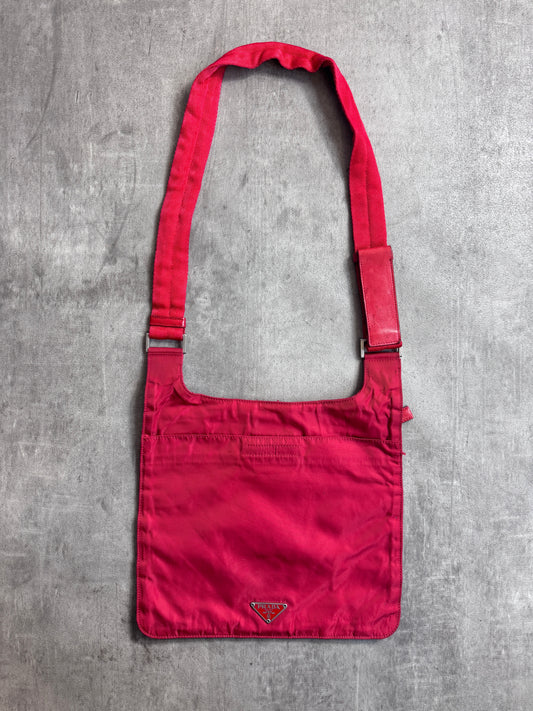 Prada Nylon Red Side Bag